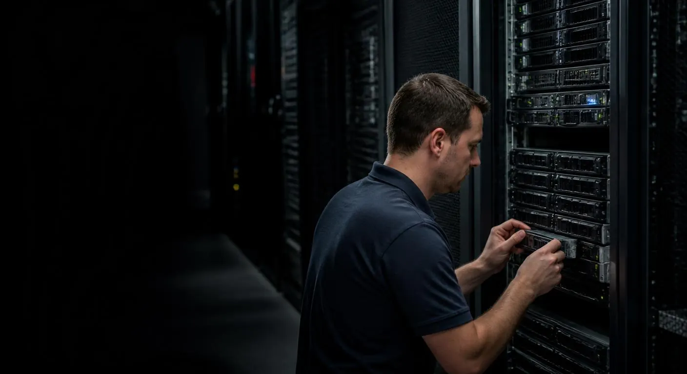 Backup and recovery infrastructure in a server rack