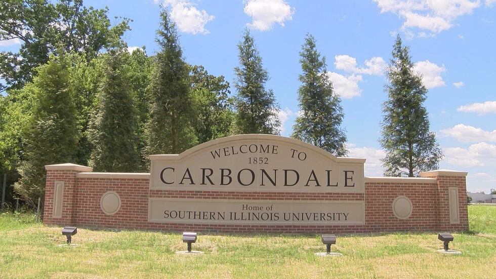 Welcome to Carbondale, Illinois sign